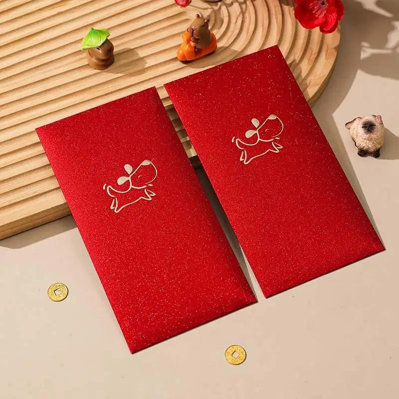 6-Pack Hot Stamping Lucky Money Red Envelopes – Birthday & Wedding