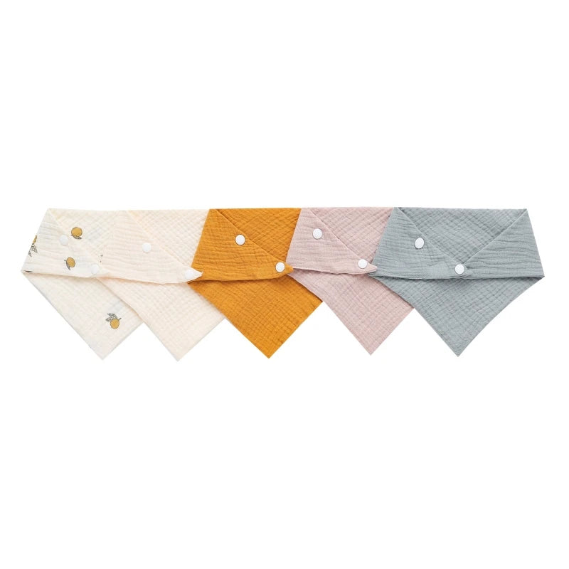5-Pack Soft Cotton Baby Burp Cloths & Newborn Washcloths