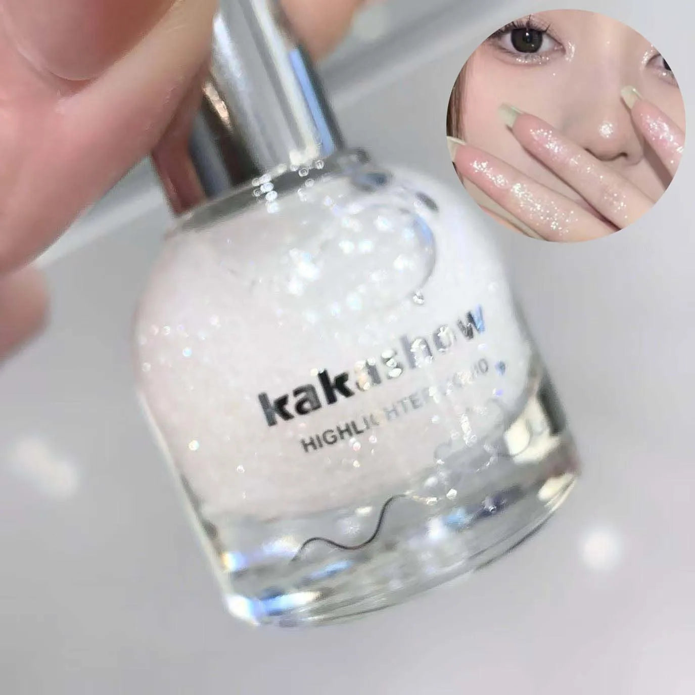 Kakashow Liquid Highlighter – Glitter Glow for Face & Body
