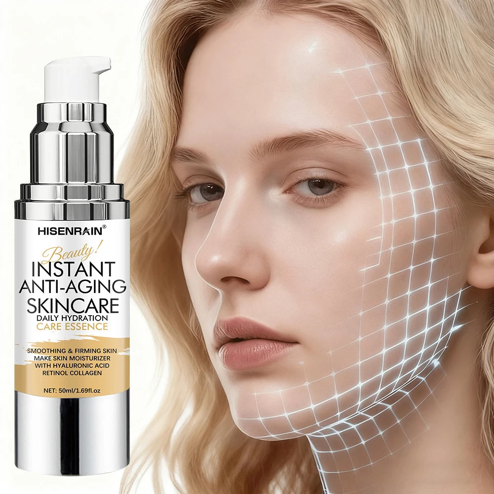 HISENRAIN Anti-Wrinkle Yellow Vitamin C Serum - Brightening Facial Essence, Wrinkle Reduction & Hydrating Care for Youthful Glow Peaceful Pleasures Health and Wellness