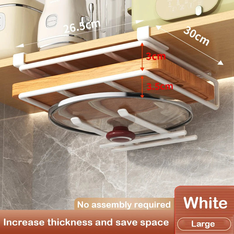 Kitchen Under Cabinet Basket Storage Shelf Cutting Board Rack Kitchen Closet Rack Under Desk Cabinet Office Bathroom Organizers Peaceful Pleasures Health and Wellness 26
