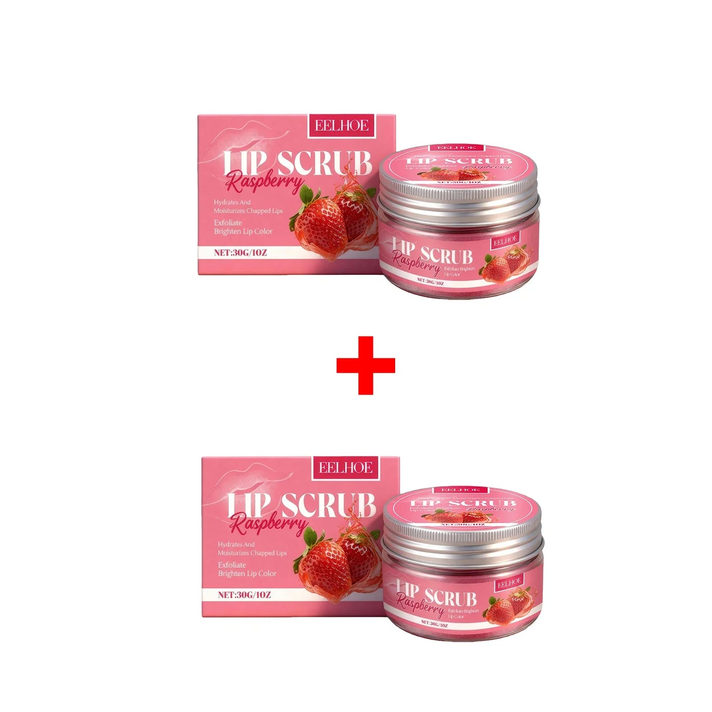 Eelhoe Strawberry Lip Scrub – Exfoliate, Moisturize & Brighten