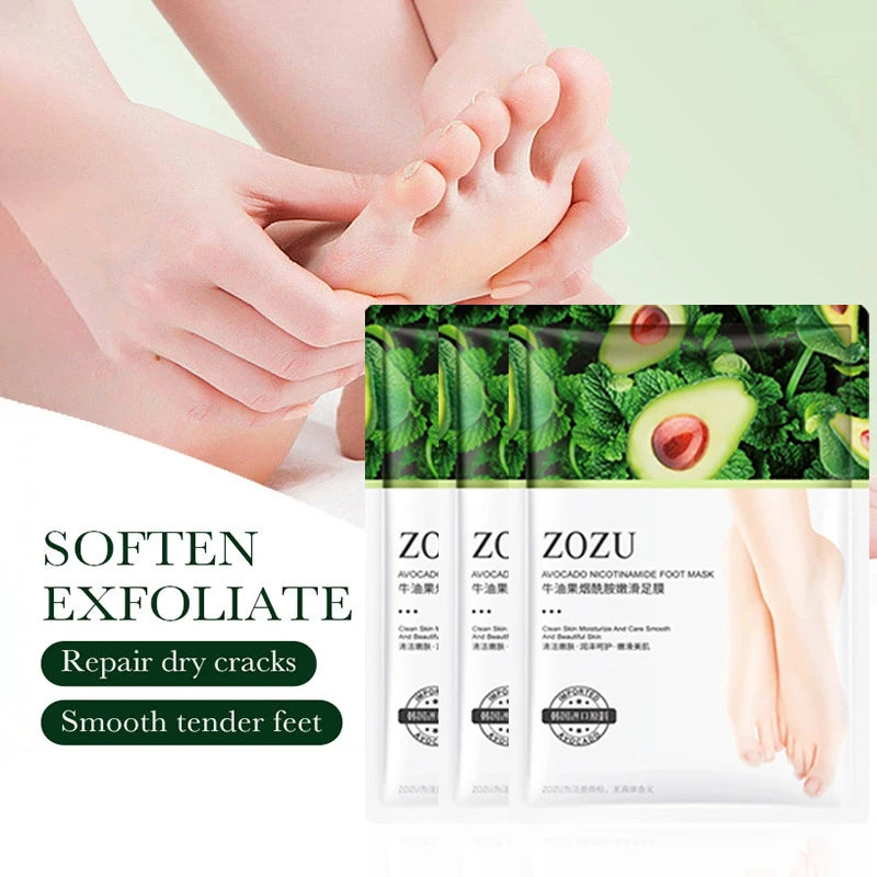 5-Pair Avocado Exfoliating Foot Mask – Dead Skin Remover