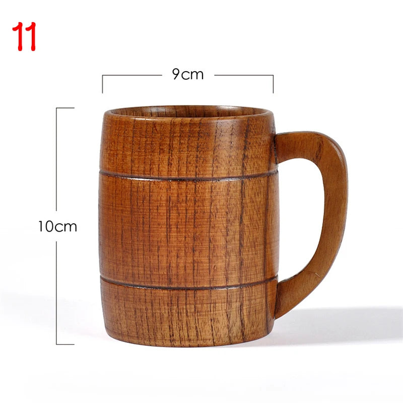 Wooden Big Belly Cups Handmade Natural Spruce Wood Cups Beer Tea Coffee Milk Water Cup Kitchen Bar Drinkware for Kitchen Peaceful Pleasures Health and Wellness 11