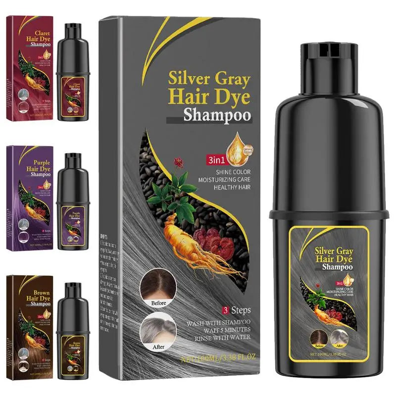 Natural Hair Dye Shampoo – Gray Coverage, All Hair Types