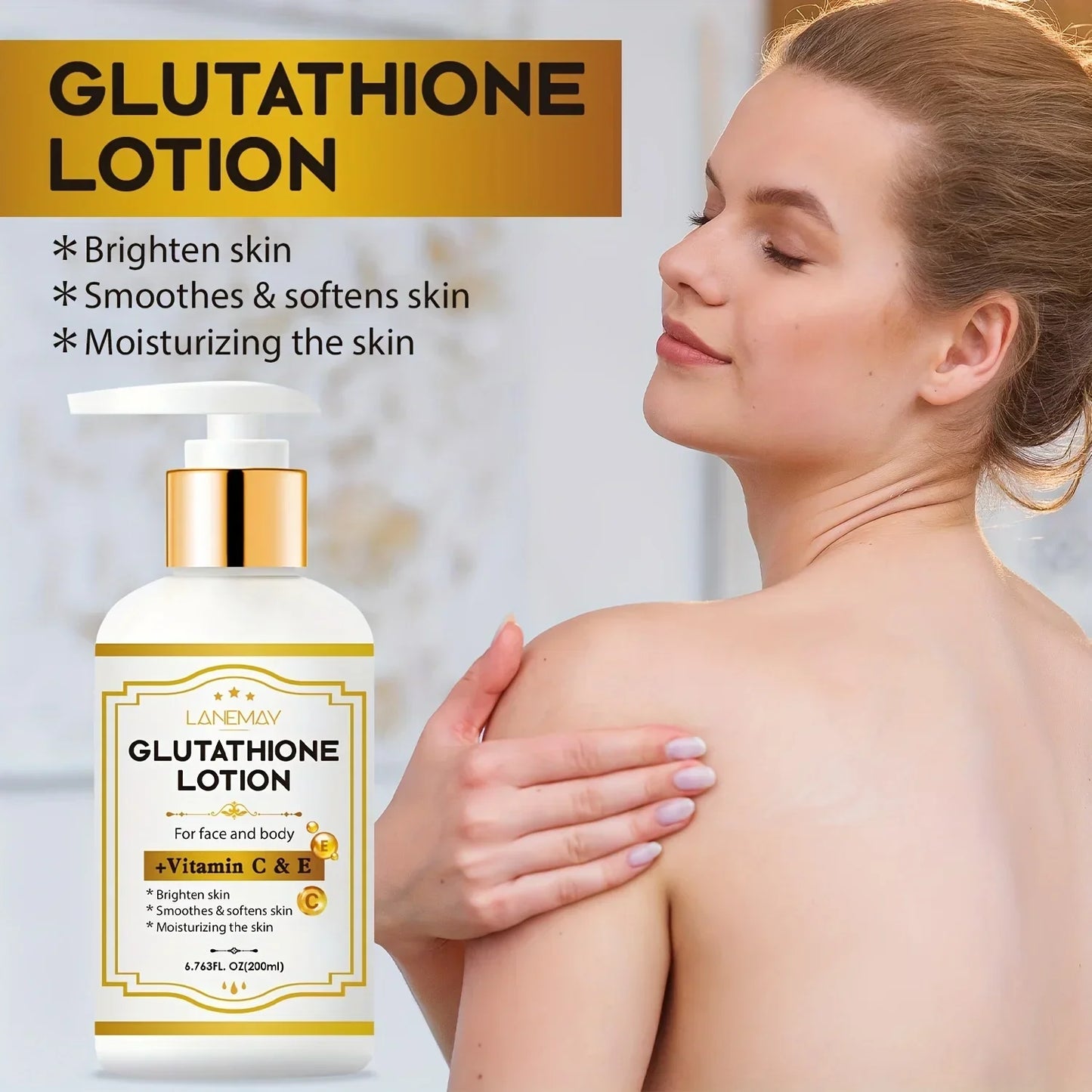 Glutathione Lotion Vitamin C & E – Brightening Body Moisturizer