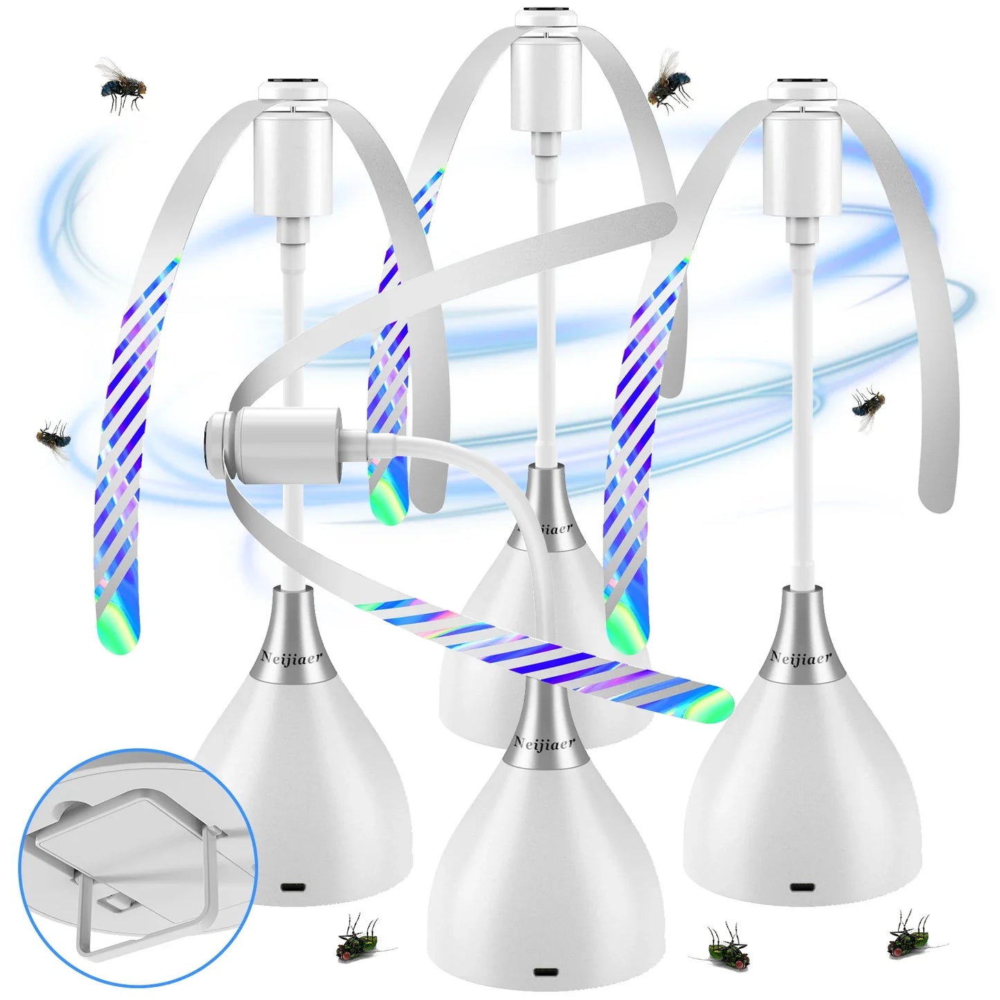 Fly Repellent Table Fan – Soft Blades, USB & Battery Powered