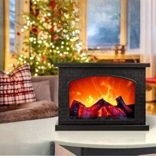 Christmas Fireplace LED Flame Table Lamp | Holiday Home Decor LED Flame Table Lamp Peaceful Pleasures Health and Wellness