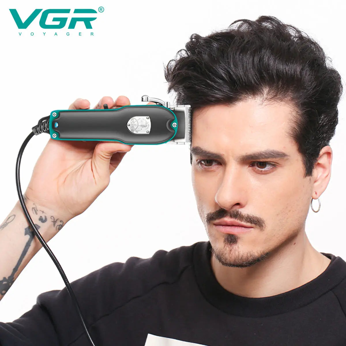 VGR Professional Electric Hair Clipper with Super Power Direct Insertion Hair ClipperMetal Blade Cleaning and Hair Removal V-123 Peaceful Pleasures Health and Wellness