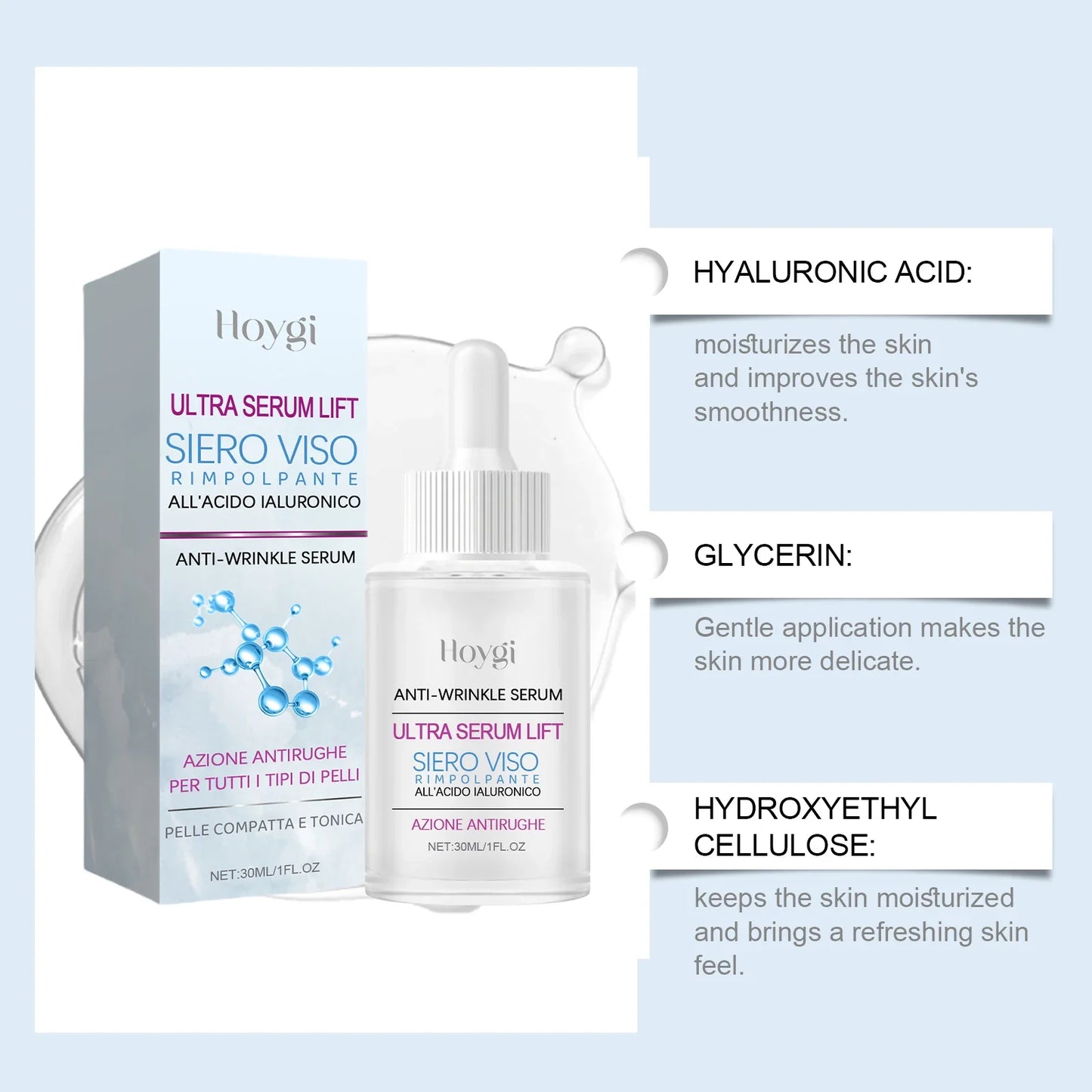 Hoygi Hyaluronic Acid Firming Serum – Deep Hydration 30ml