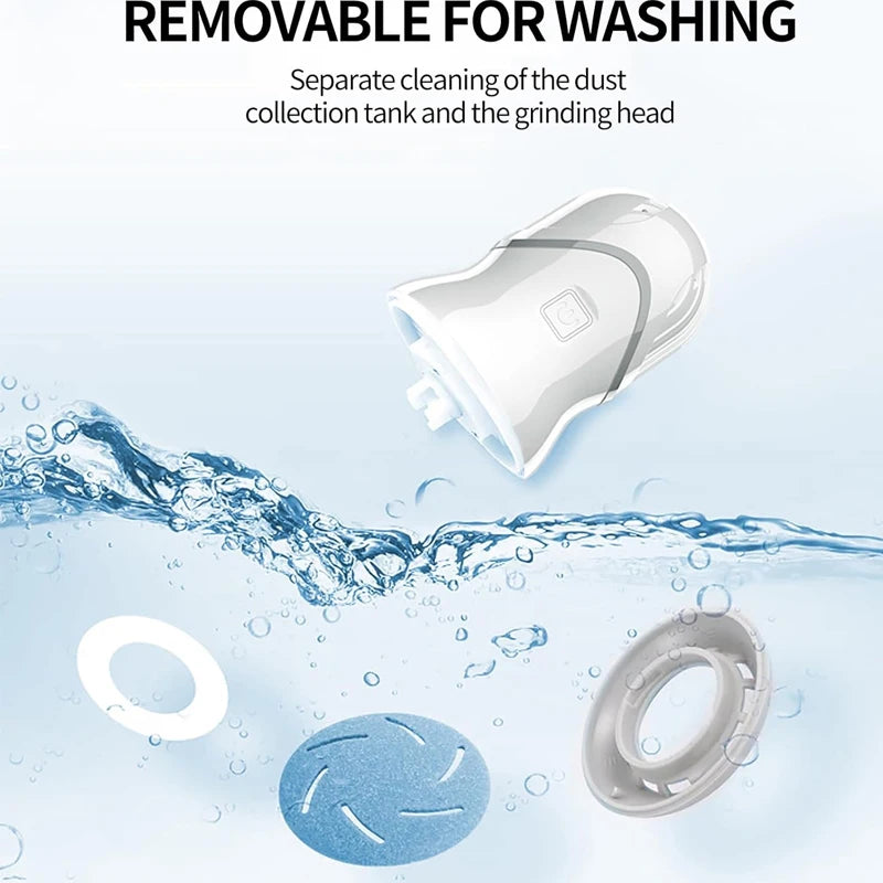 Portable Electric Feet Callus Removers Rechargeable Foot Grinder File Pedicure Tools for Dead Hard Cracked Dry Skin Peaceful Pleasures Health and Wellness