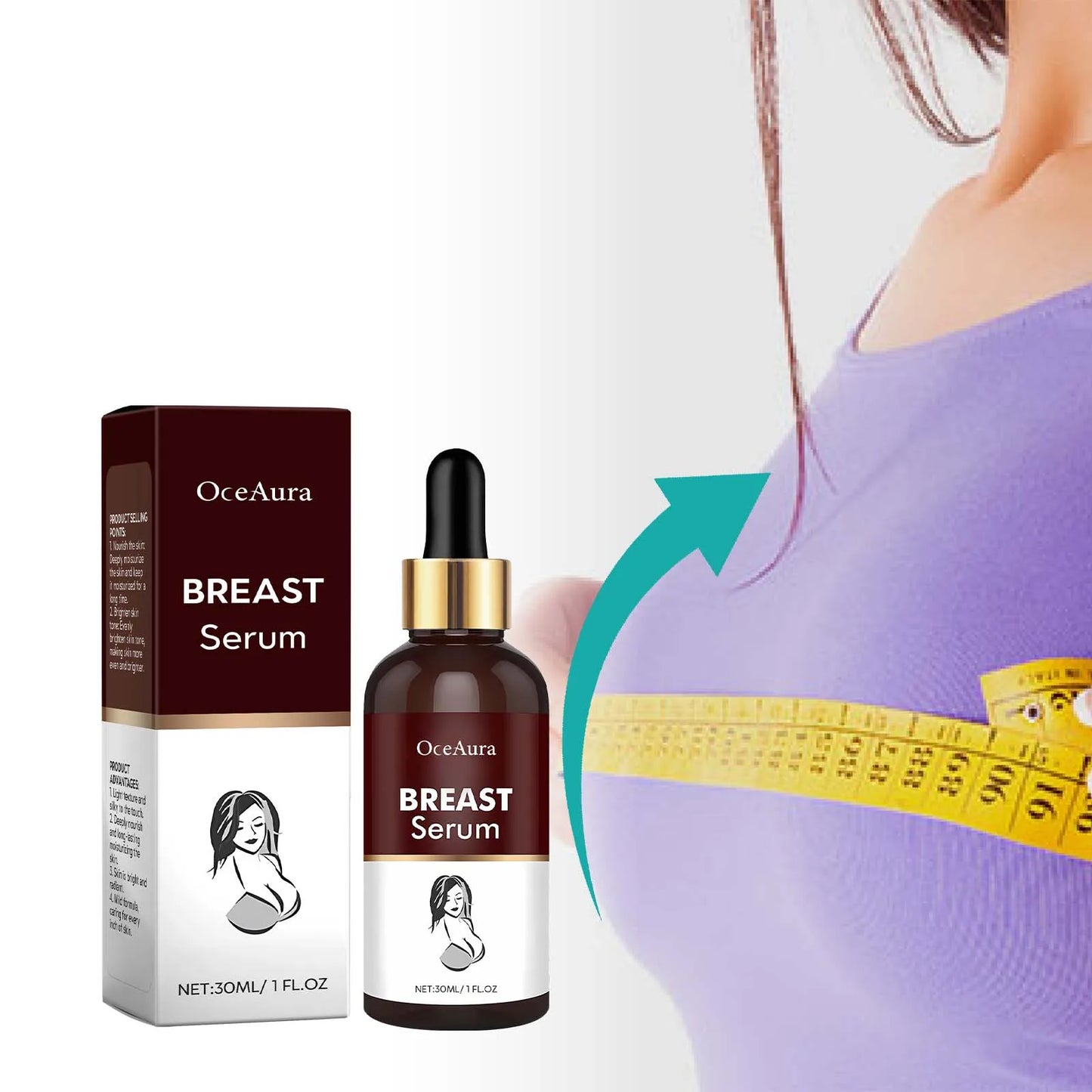 OceAura Breast Serum – Firming, Lifting & Brightening 30ml