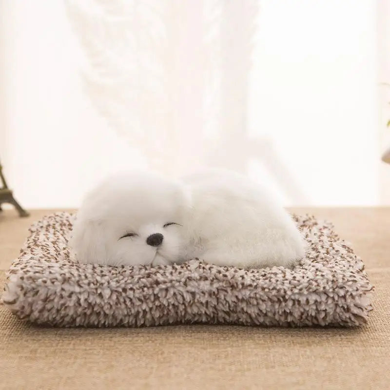 Car Stuffed Toys Lovely Simulation Animal Plush Sleeping Dogs Toy Kids For Car Decor Peaceful Pleasures Health and Wellness as picture 7