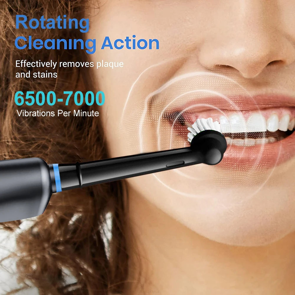Electric Toothbrush Rotary Rechargeable Electric Toothbrush for Adults Rotating Electric Toothbrushes with 8 Soft Brush Heads Peaceful Pleasures Health and Wellness