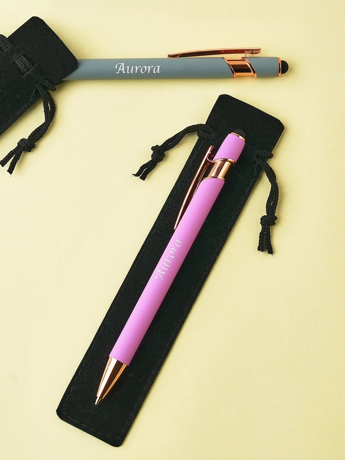 Custom Name Ballpoint Pen Personalized Engraved Stylus Soft Touch 10 Colors Gift For Coupes Teacher Student Back To School Peaceful Pleasures Health and Wellness