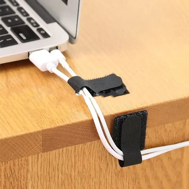 Reusable Self-Adhesive Nylon Cable Ties | Hook & Loop Organizer