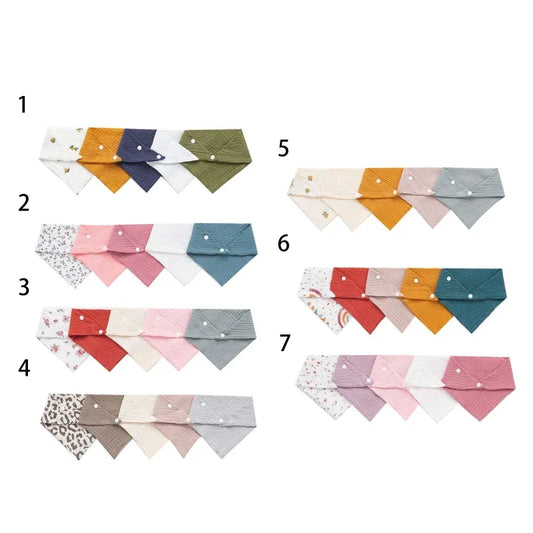 5-Pack Soft Cotton Baby Burp Cloths & Newborn Washcloths Baby Burp Cloths Peaceful Pleasures Health and Wellness