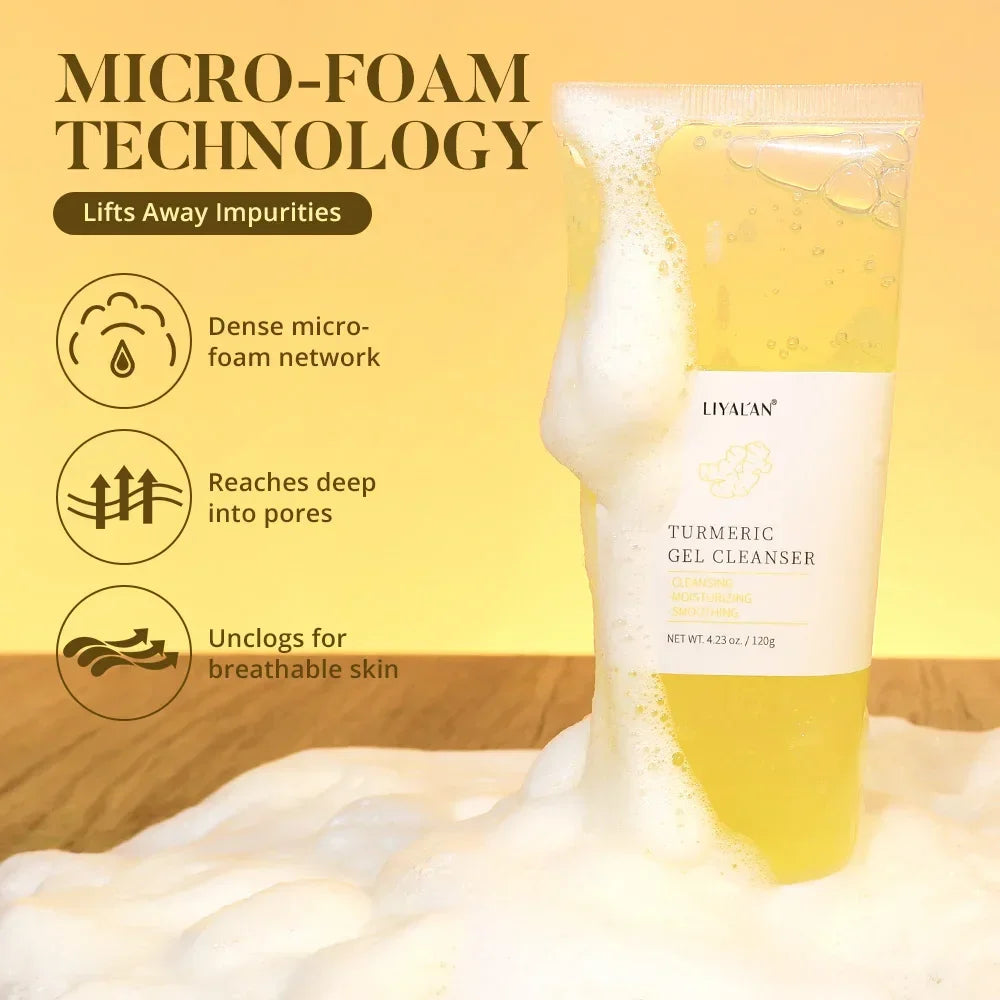 Turmeric Gel Cleanser – Gentle Foam Face Wash Peaceful Pleasures Health and Wellness
