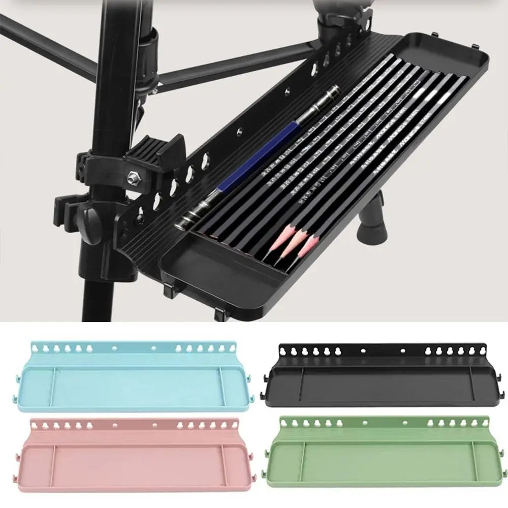 Support Rack Detachable Easel Tray Shelf Easy to Install Plastic Sketch Storage Rack Durable 34X10CM Painting Tools Tray Artists Peaceful Pleasures Health and Wellness