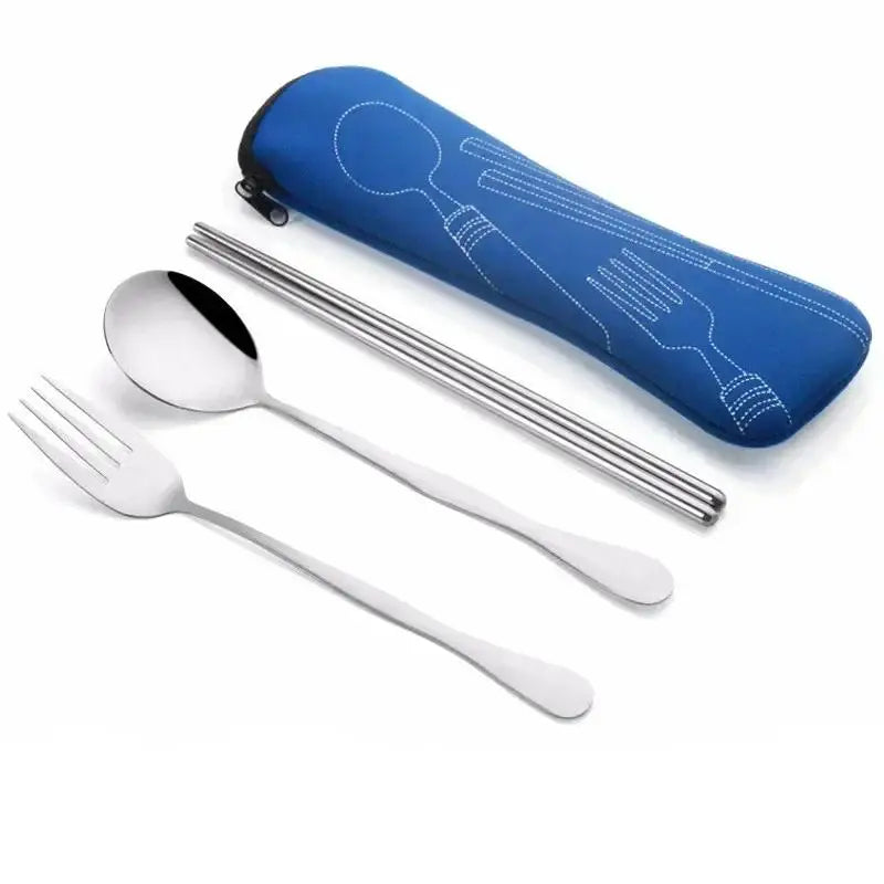 Stainless Steel Cutlery Storage Box Fork Spoon Chopsticks Portable