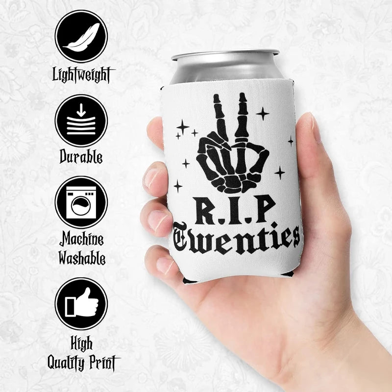 Gothic 30th Birthday Skull Can Coolers – Death to My 20s (4pk)