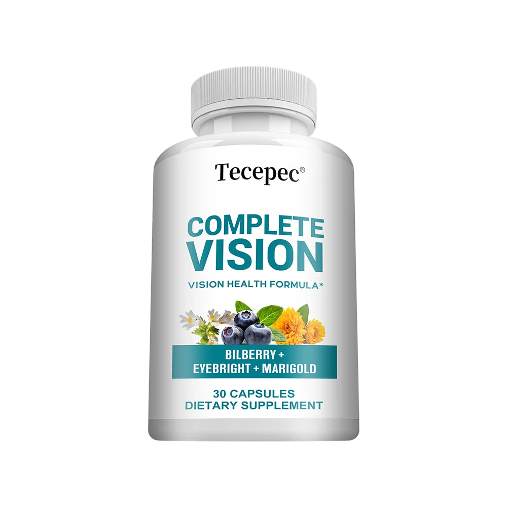 Eye Vitamin Supplement - Lutein Zeaxanthin Bilberry Eyebright, Supports Macular Health, Dry Eyes, Eye Strain & Night Vision Peaceful Pleasures Health and Wellness 30count-1 bottle