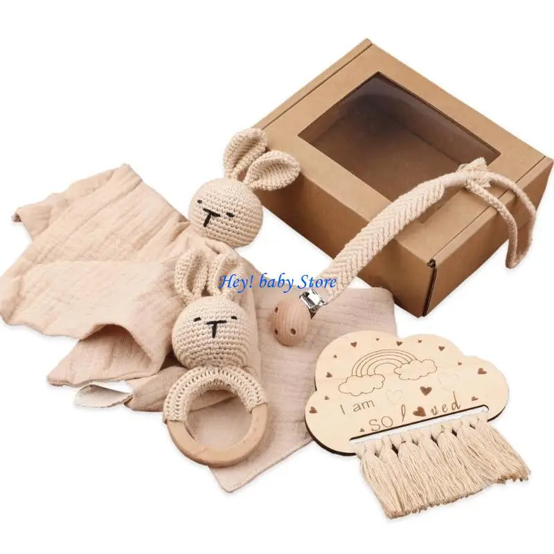 5-Piece Baby Soothing Towel & Teether Gift Set | 0–12 Months