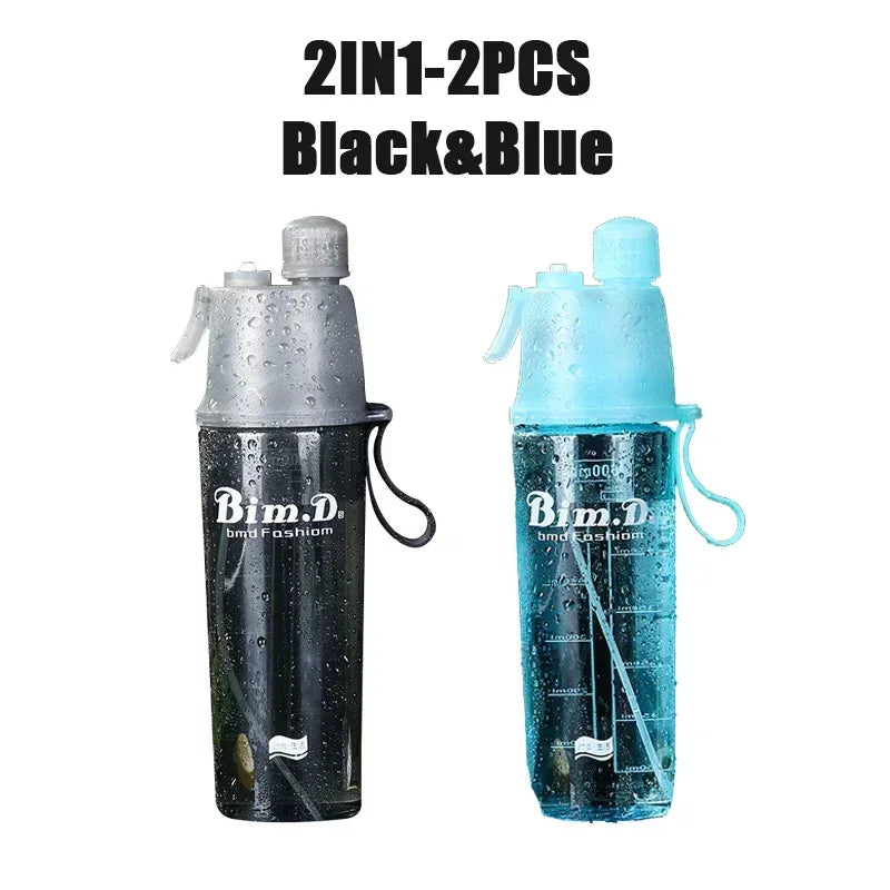 Cooling Mist Spray Water Bottle 600ml | Sports & Travel