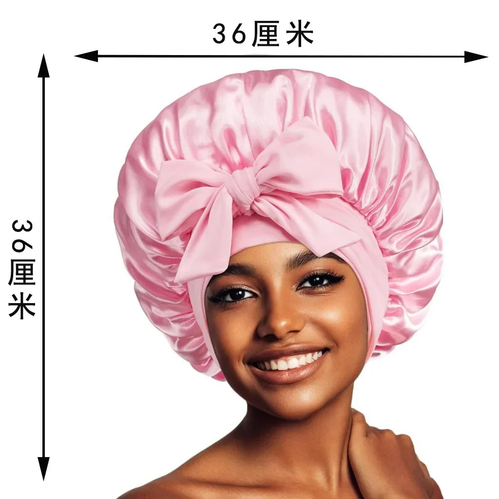 Satin Sleep Cap Night Bonnet for Women & Men – All Hair Types