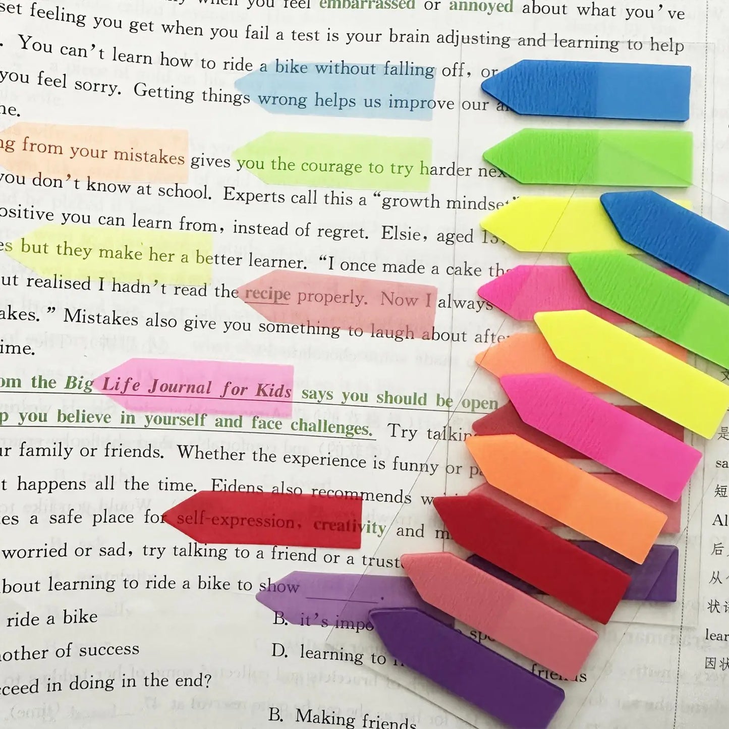Multicolor Sticky Page Markers – Fluorescent Index Tabs & Flags