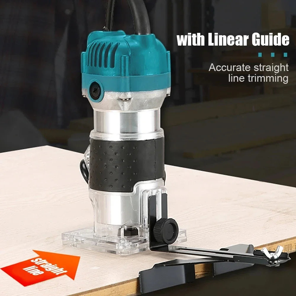 800WElectric Trimmer Wood Router Machine Woodworking 1/4 Inch Wood Carving Milling Cutting Carpenter Power Tool EU/US/AU/UK Plug Peaceful Pleasures Health and Wellness