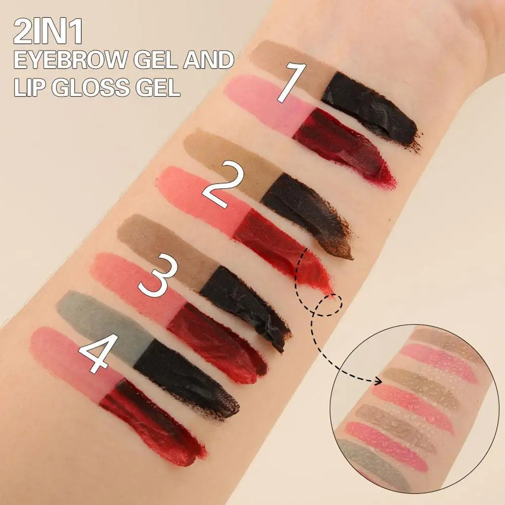 Tear-Off Eyebrow Gel And Tear-off Lips Stain Cosmetic Combined Long-Lasting Intense Color Sweat-Resistant Peeling Makeup Peaceful Pleasures Health and Wellness