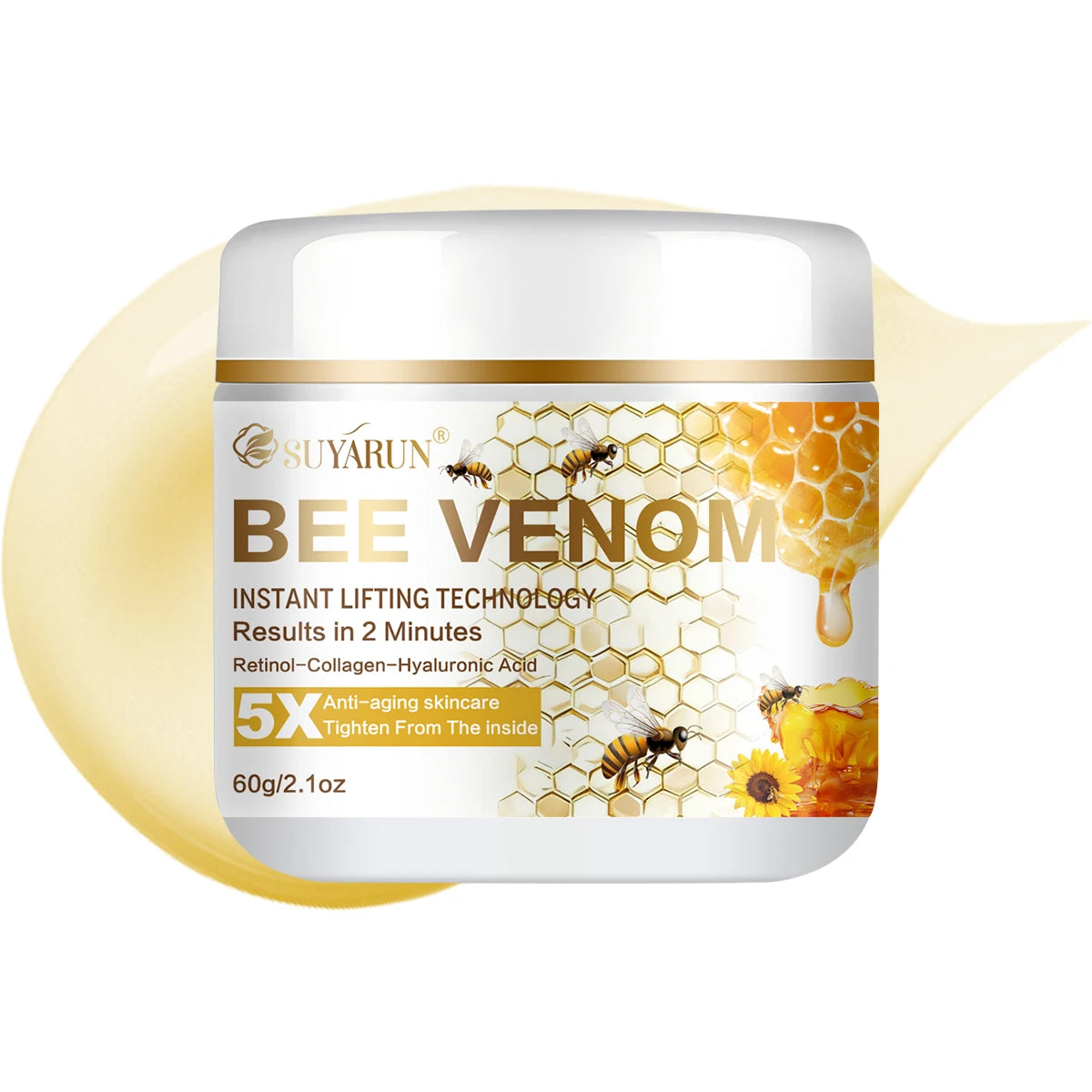 SUYARUN Retinol & Hyaluronic Acid Honey Firming Cream - Anti-Aging, Moisturizing & Skin Tightening - Best Seller. Peaceful Pleasures Health and Wellness 60g