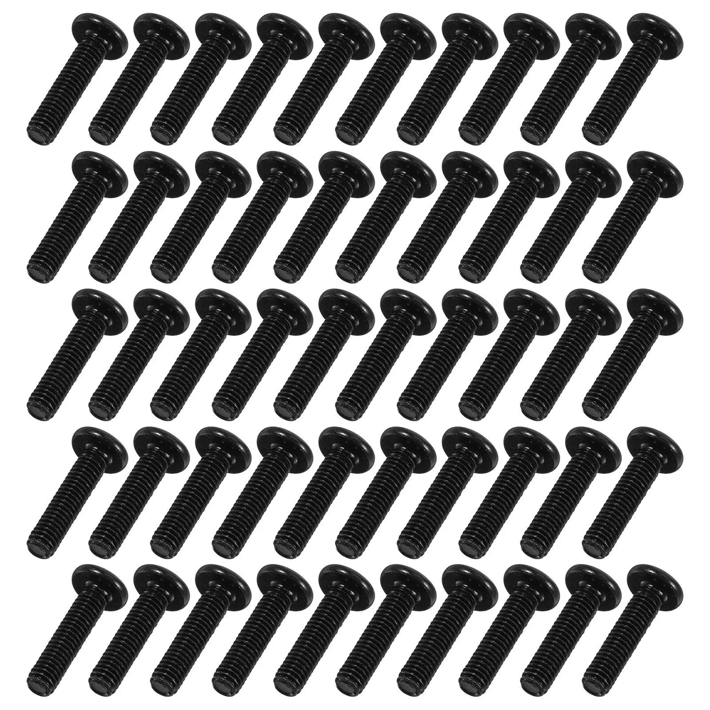 50Pcs Carbon Steel Flat Head Socket Cap Screws Full Thread Furniture Assembly Screws for Bed Table Shelf Rack Screw Peaceful Pleasures Health and Wellness