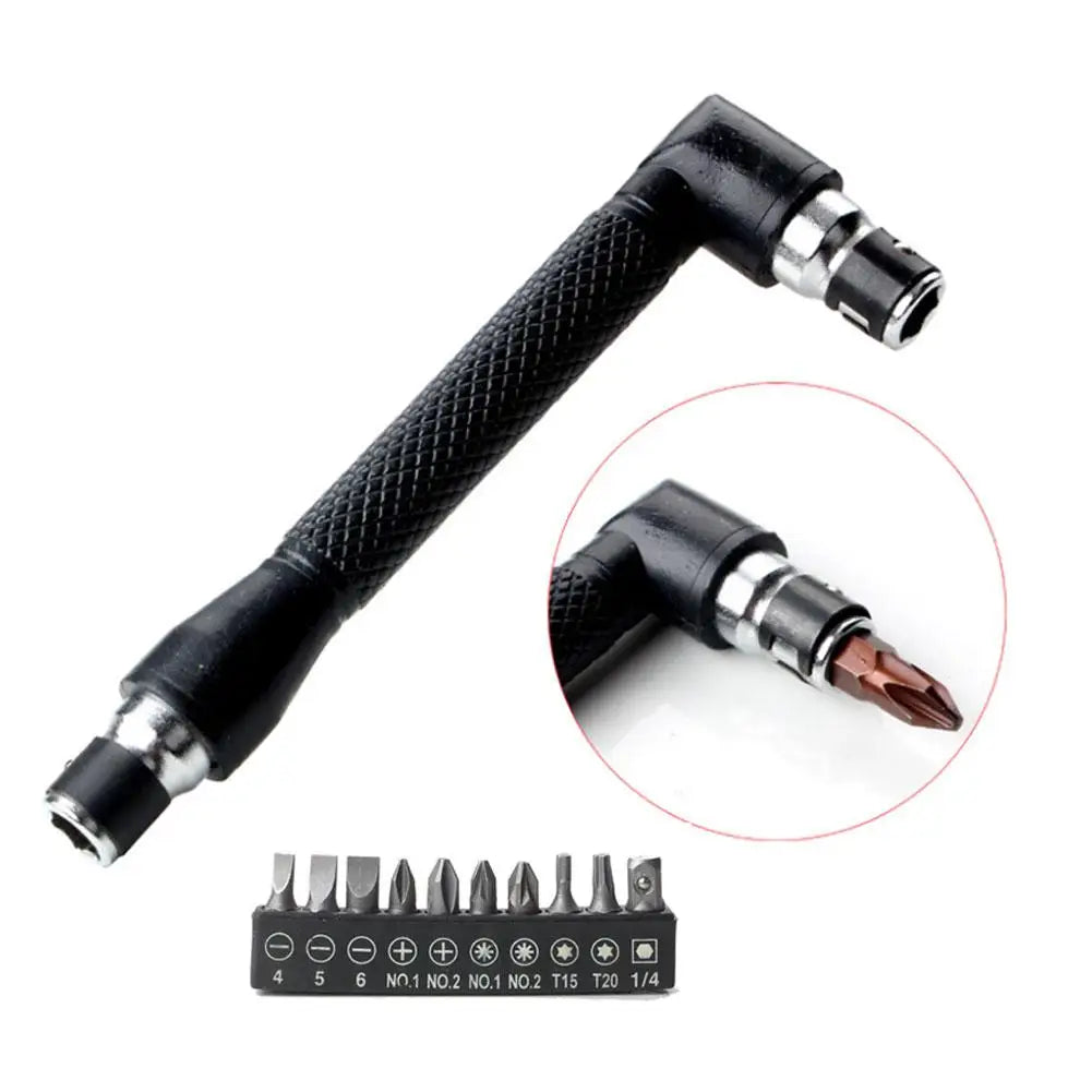 L-Shaped Dual Head Socket Wrench – 1/4" Hex Key with 90° Extension Handle Peaceful Pleasures Health and Wellness