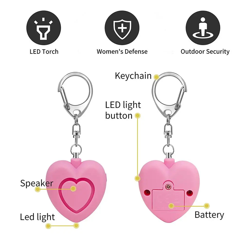 130dB Emergency Personal Safety Alarm Keychain with LED