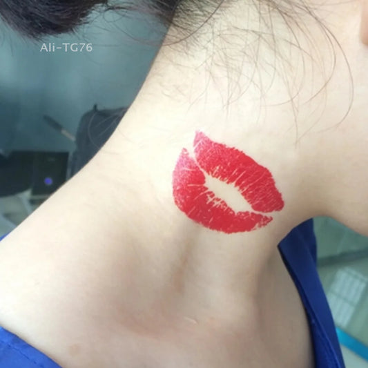 Temporary Lip Tattoo Stickers – Body Art Transfers, 2 Sheets Temporary Body Tattoo Peaceful Pleasures Health and Wellness