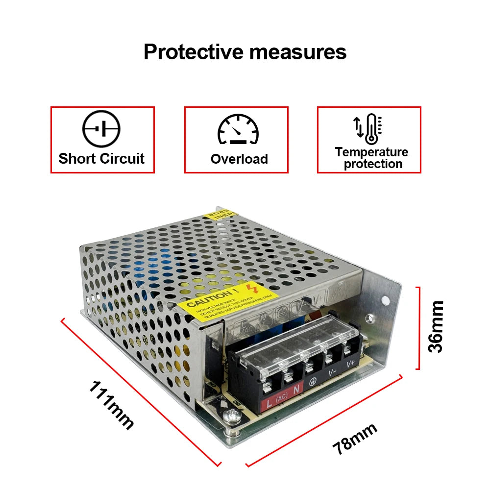 DC 12V 24V Switching Power Supply 60W 100W 250W 5A AC to DC LED Transformer Power Adapter Switching Power Supply Industrial SMPS Peaceful Pleasures Health and Wellness