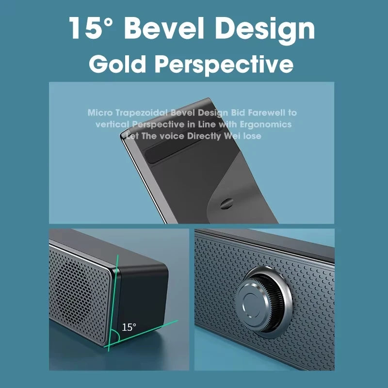 Bluetooth Speaker Bar 4D Stereo Sound Subwoofer For Macbook Laptop Notebook PC With Mic Music Player Loudspeaker Peaceful Pleasures Health and Wellness