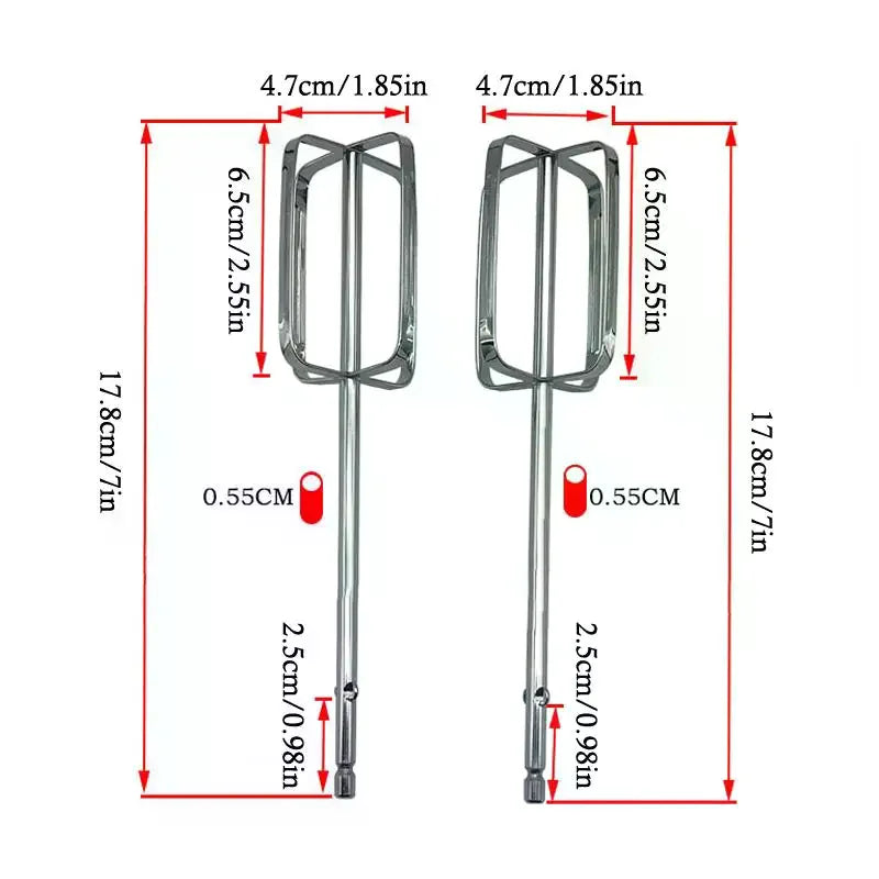 Stainless Steel Hand Mixer Beaters – Universal Whisk Replacement