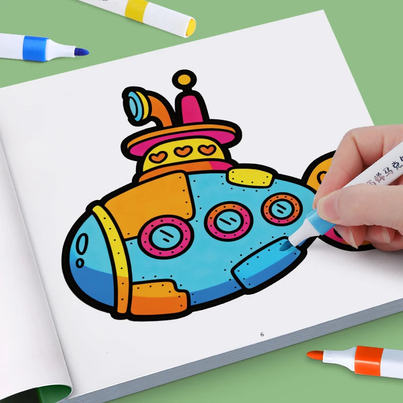 Children's Painted Painting Book Ocean Scene Bold-easy Coloring