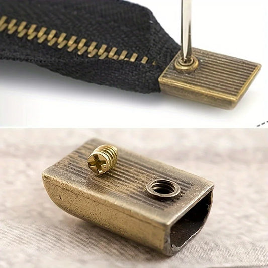 Metal Zipper Stopper Tail Clip Stop Plug Head Screw DIY Bag Leather Peaceful Pleasures Health and Wellness