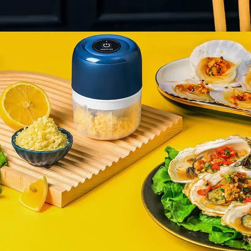 USB Mini Electric Grinder 250ml Portable Baby Food Maker Household Vegetable Garlic Crusher Chopper Blender Multifunction Tool Peaceful Pleasures Health and Wellness