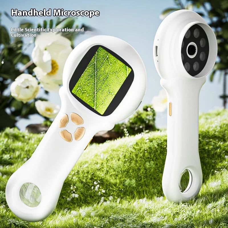Handheld Microscope, Children's High-Definition Electronic Magnifying Glass, Scientific Experimental Toy Peaceful Pleasures Health and Wellness