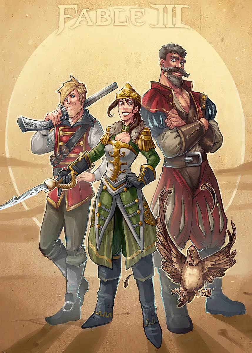 Fable ARPG Game Series Canvas Wall Art Poster | Unframed Print