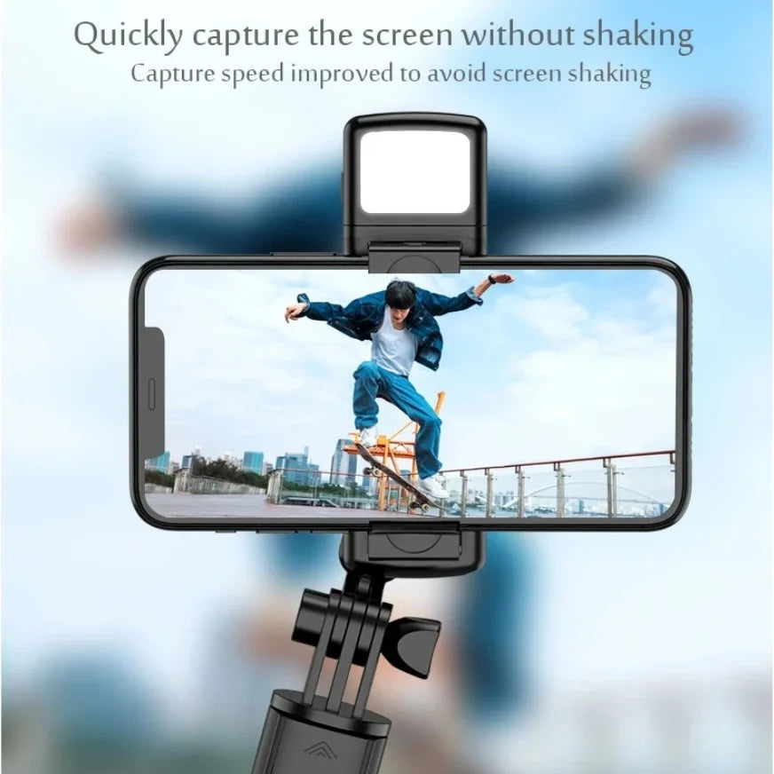 Portable Bluetooth Selfie Stick Tripod Holder with Remote Shutter Fill Light Extendable Wireless Remote Retractable Phone Stand Peaceful Pleasures Health and Wellness
