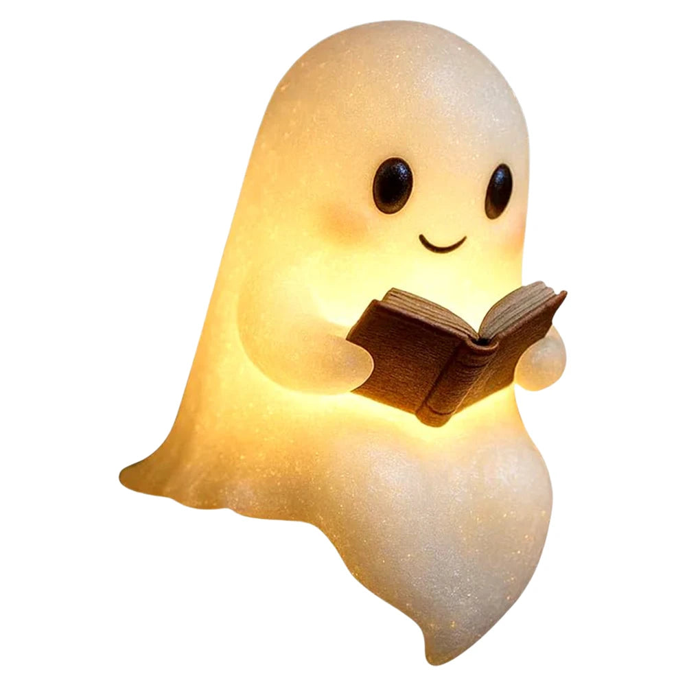 Cute Ghost Reading Lamp LED Night Light Halloween Decor Night Lights Peaceful Pleasures Health and Wellness