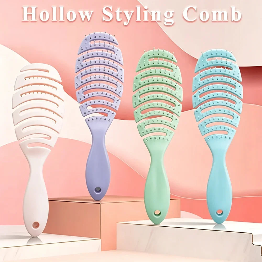 Hollow Detangling Hair Brush – Anti-Static Scalp Massage Comb