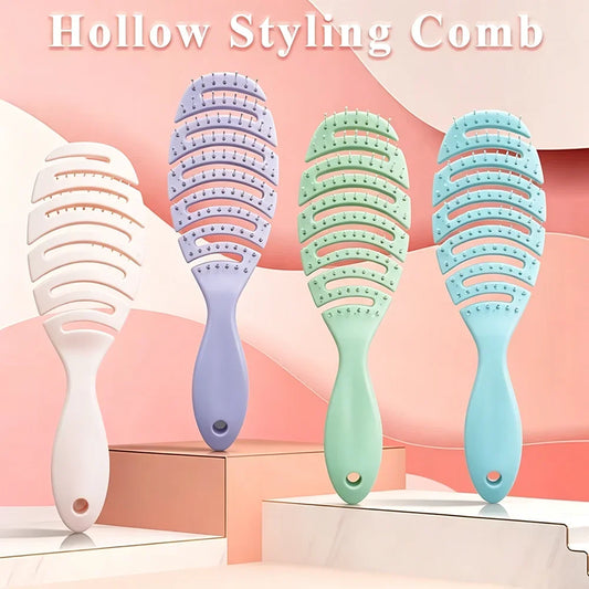 Hollow Detangling Hair Brush – Anti-Static Scalp Massage Comb Detangling Hair Brush Oasis Select