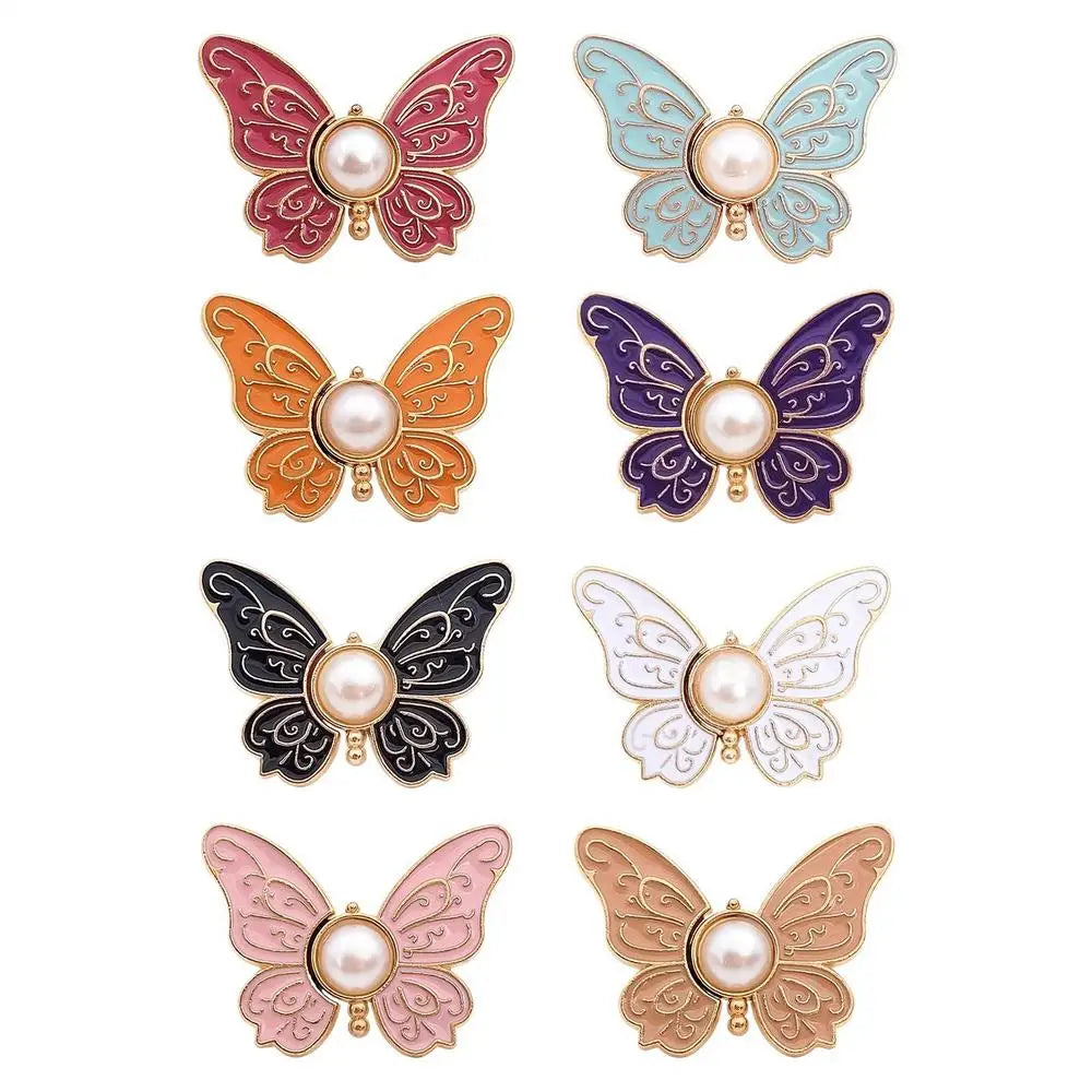 8-Pack Butterfly Adjustable Waist Clips | No-Sew Jean Button